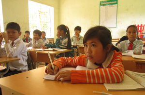 Em Đinh Thị Huyền, lớp 7A là người đầu tiên của trường THCS Ngòi Hoa đạt giải ba môn tiếng Anh tại kỳ thi HSG cấp huyện Tân Lạc.